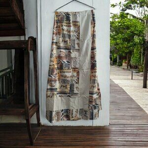 Bedspread Bed Cover Light Weight Safari Animal Theme Patchwork Muslin 59" x 94"